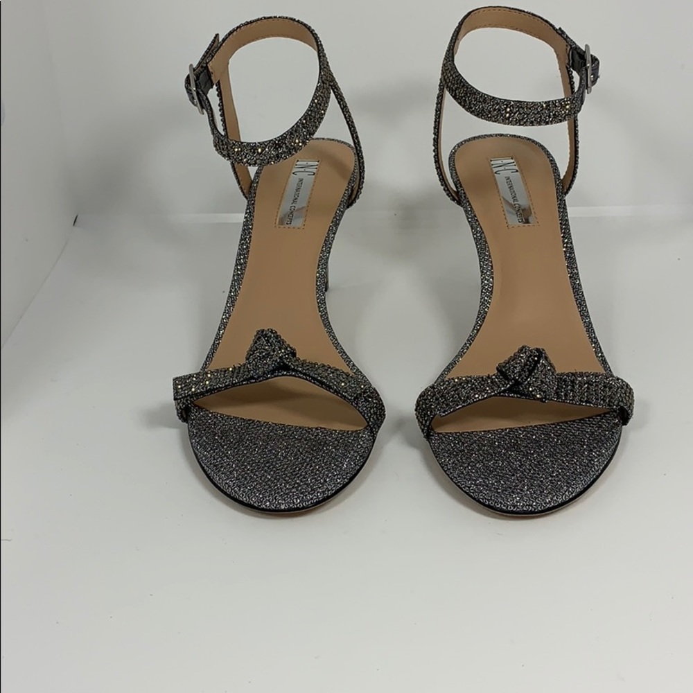 INC Laniah Open Toe Pewter Sandals Womens 8M